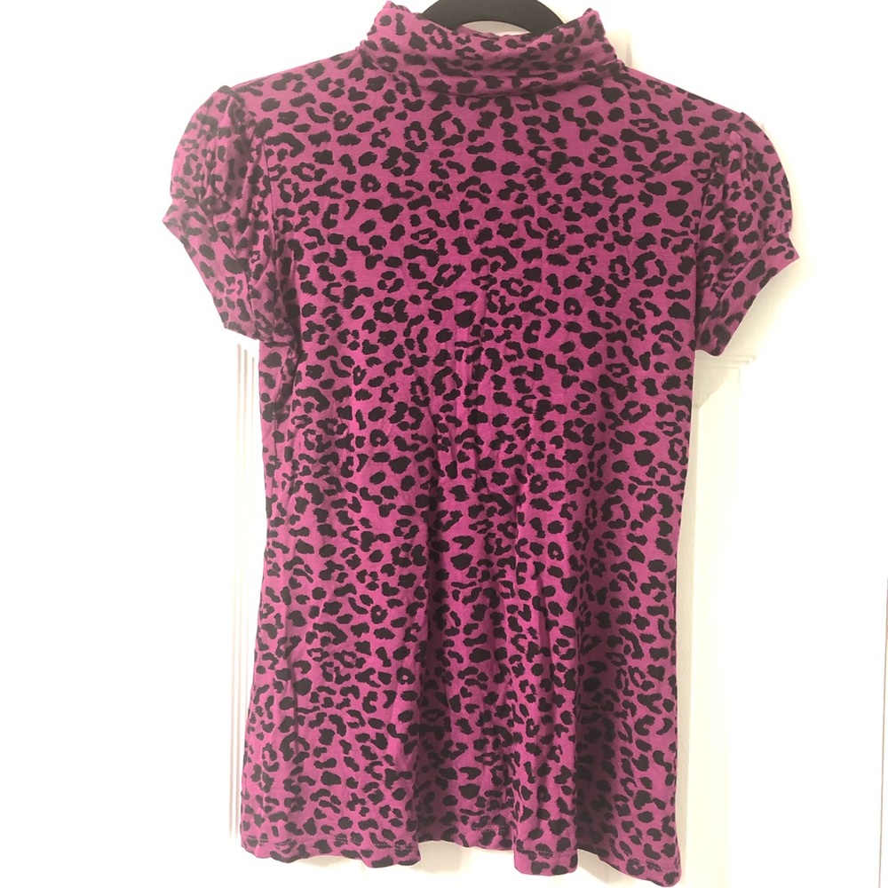 Fleurish magenta and black leopard print top